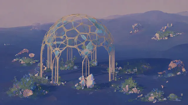 Crystalline Garden At Dusk