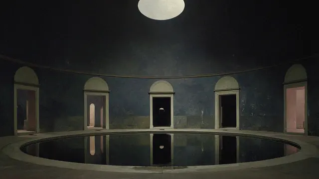 Moonlit Reflections Below