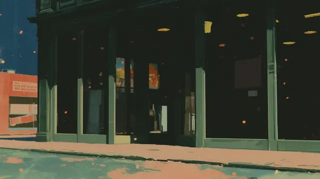 Empty Shops At Midnight